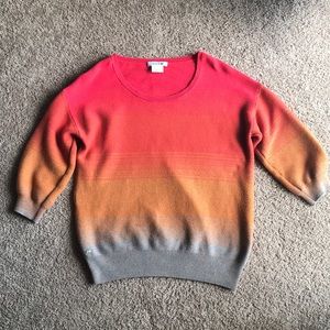 Lacoste 3/4 Sleeve Sunset Sweater Size 38 medium